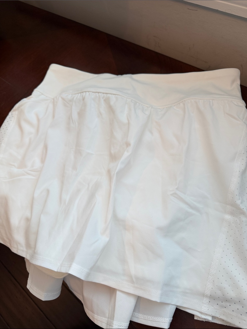White Athletic Skirt with Built-in Shorts